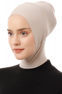 Elnara - Lys Taupe Plain Hijab Amta