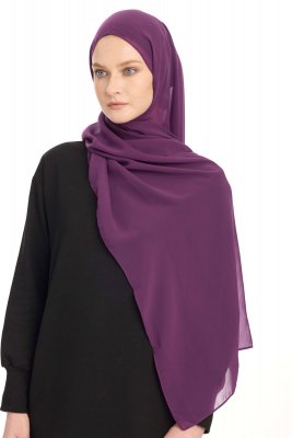 Chiffon Hijab - Mørke Lilla