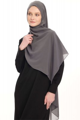 Chiffon Hijab - Mørkegrå