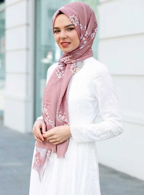 Abira - Mørkrosa Mønstrede Hijab - Sal Evi
