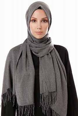 Aysel - Mørkegrå Pashmina Hijab - Gülsoy