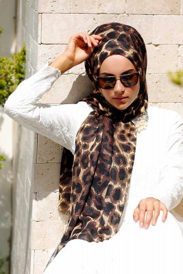 Gizala - Leopard Mønstrede Hijab - Sal Evi