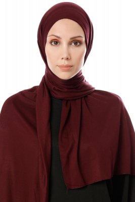 Hande - Mørke Lilla Bomuld Hijab - Gülsoy