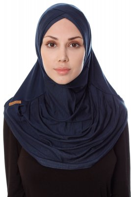 Mia - Marine Blå One-Piece Al Amira Hijab - Ecardin