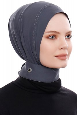 Narin - Anthracite Praktisk One Piece Crepe Hijab