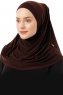 Esma - Mørkebrun Amira Hijab - Firdevs