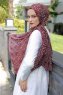 Beyza - Pink & Blå Mønstrede Hijab - Sal Evi