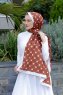 Kanel Mønstret Twill Hijab - Sal Evi