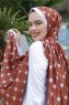 Kanel Mønstret Twill Hijab - Sal Evi