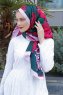 Rubin Mønstret Twill Hijab - Sal Evi