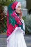 Rubin Mønstret Twill Hijab - Sal Evi