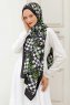 Skog Mønstret Twill Hijab - Sal Evi