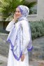 Lilla Mønstret Twill Hijab - Sal Evi