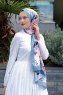 Pink Breeze Mønstret Twill Hijab - Sal Evi