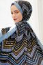 Ethnic Mønstret Twill Hijab - Sal Evi