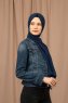 Yildiz - Marine Blå Crepe Chiffon Hijab