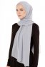 Derya - Lysegrå Praktisk Chiffon Hijab