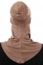 Damla - Mørk Taupe Ninja Hijab Mask Amta