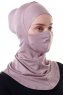 Damla - Stengrå Ninja Hijab Mask Amta