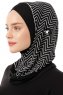 Silva Cross - Sort & Hvid One-Piece Al Amira Hijab