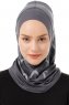 Ekose Plain - Mørkegrå One-Piece Al Amira Hijab