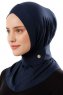 Ceren - Marine Blå Praktisk Viskos Hijab