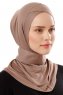 Ceren - Mørk Taupe Praktisk Viskos Hijab