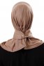 Ceren - Mørk Taupe Praktisk Viskos Hijab