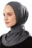 Ceren - Mørkegrå Praktisk Viskos Hijab