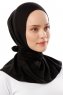 Sportif Plain - Sort & Gold Praktisk Viskos Hijab