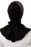 Sportif Plain - Sort & Gold Praktisk Viskos Hijab