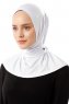 Sportif Plain - Hvid Praktisk Viskos Hijab