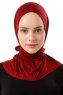 Sportif Plain - Bordeaux Praktisk Viskos Hijab