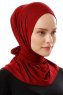 Sportif Plain - Bordeaux Praktisk Viskos Hijab