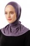 Sportif Plain - Mørke Lilla Praktisk Viskos Hijab