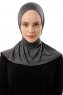 Sportif Plain - Mørkegrå Praktisk Viskos Hijab
