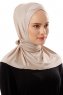 Sportif Cross - Lys Taupe Praktisk Viskos Hijab