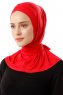Sportif Cross - Rød Praktisk Viskos Hijab