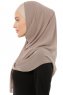 Alara Plain - Lys Taupe One Piece Chiffon Hijab