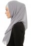 Alara Plain - Mørkegrå One Piece Chiffon Hijab