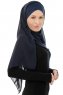 Alara Cross - Marine Blå One Piece Chiffon Hijab
