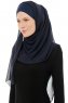 Alara Cross - Marine Blå One Piece Chiffon Hijab