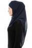 Alara Cross - Marine Blå One Piece Chiffon Hijab