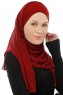 Alara Cross - Bordeaux One Piece Chiffon Hijab