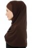 Alara Cross - Brun One Piece Chiffon Hijab