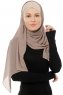 Alara Cross - Lys Taupe One Piece Chiffon Hijab