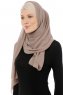 Alara Cross - Lys Taupe One Piece Chiffon Hijab