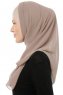 Alara Cross - Lys Taupe One Piece Chiffon Hijab