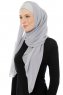 Alara Cross - Lysegrå One Piece Chiffon Hijab