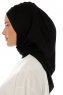 Isra Plain - Sort One-Piece Viskos Hijab